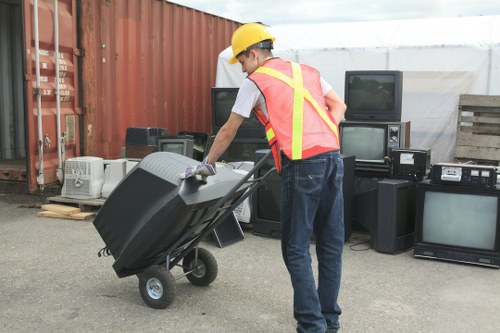 Professional waste removal service in action